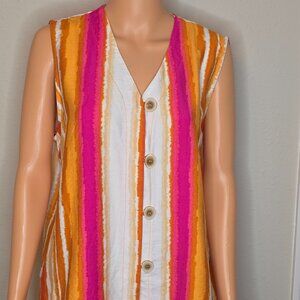 Chances R Women's Boho Striped Blouse, Size XL